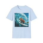 Surfing Capybara T-Shirt — Cute Animal Wave Graphic Tee