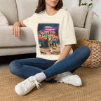 Siesta Key Retro Sunset T-Shirt — Vintage Beach Sandcastle Tee
