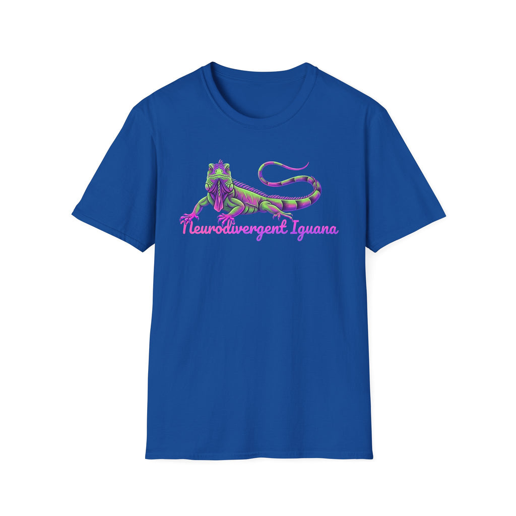 Neurodivergent Iguana T-Shirt — Colorful Pride Lizard Tee