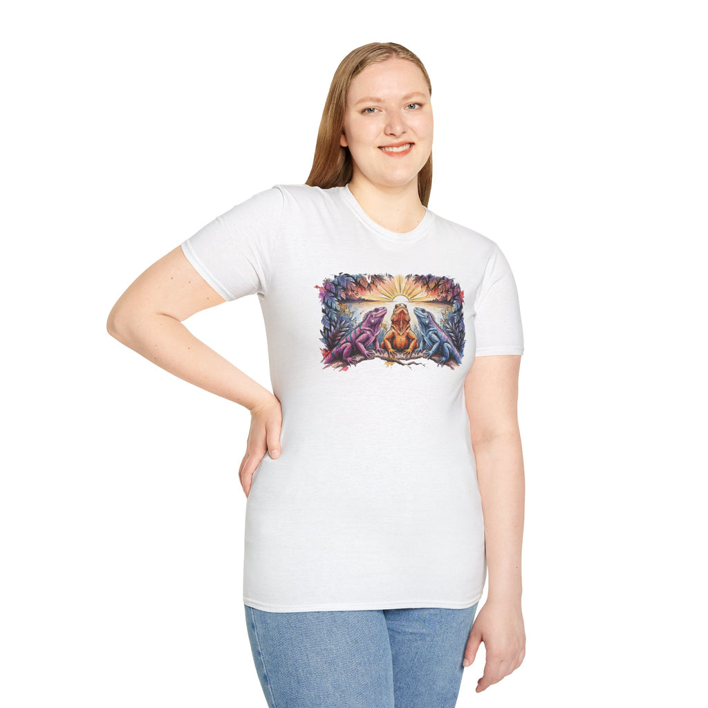 Tres iguanas T-Shirt — Sunrise Tribal Animal Harmony Tee