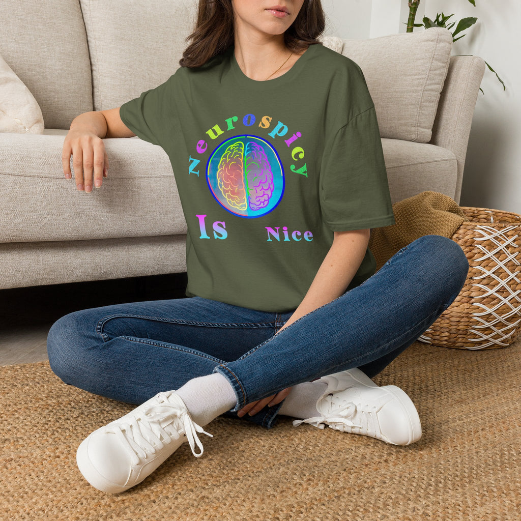 Neurospicy Rainbow Brain T‑Shirt — Colorful Science Apparel