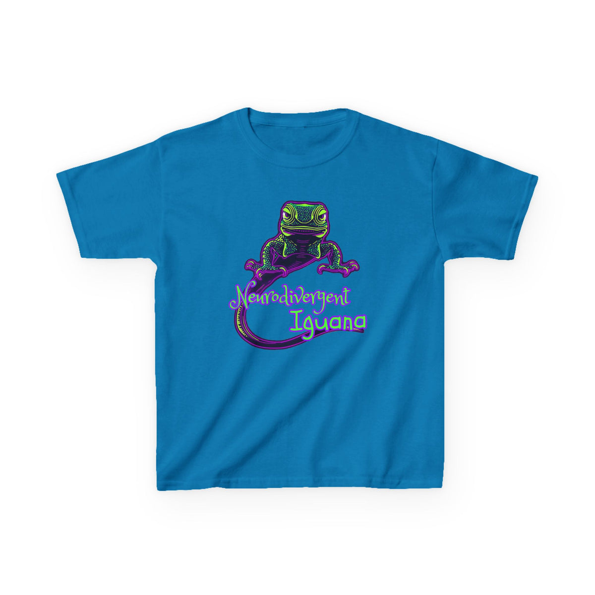 Kids Tee — Neon Chubby Iguana Graphic