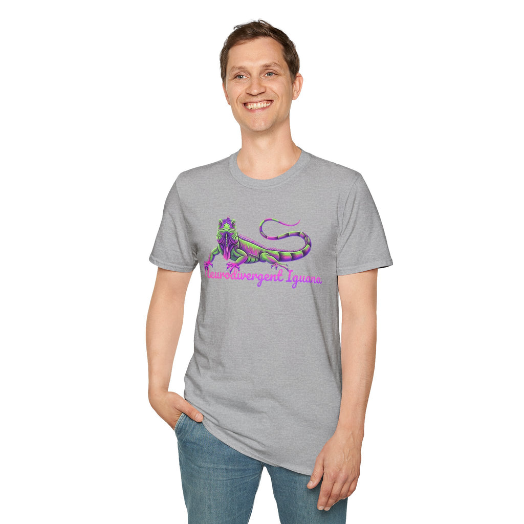 Neurodivergent Iguana T-Shirt — Colorful Pride Lizard Tee
