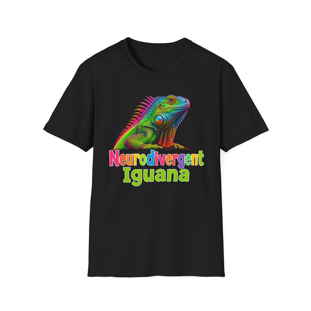 Neurodivergent Iguana T-Shirt — Colorful Pride Lizard Tee