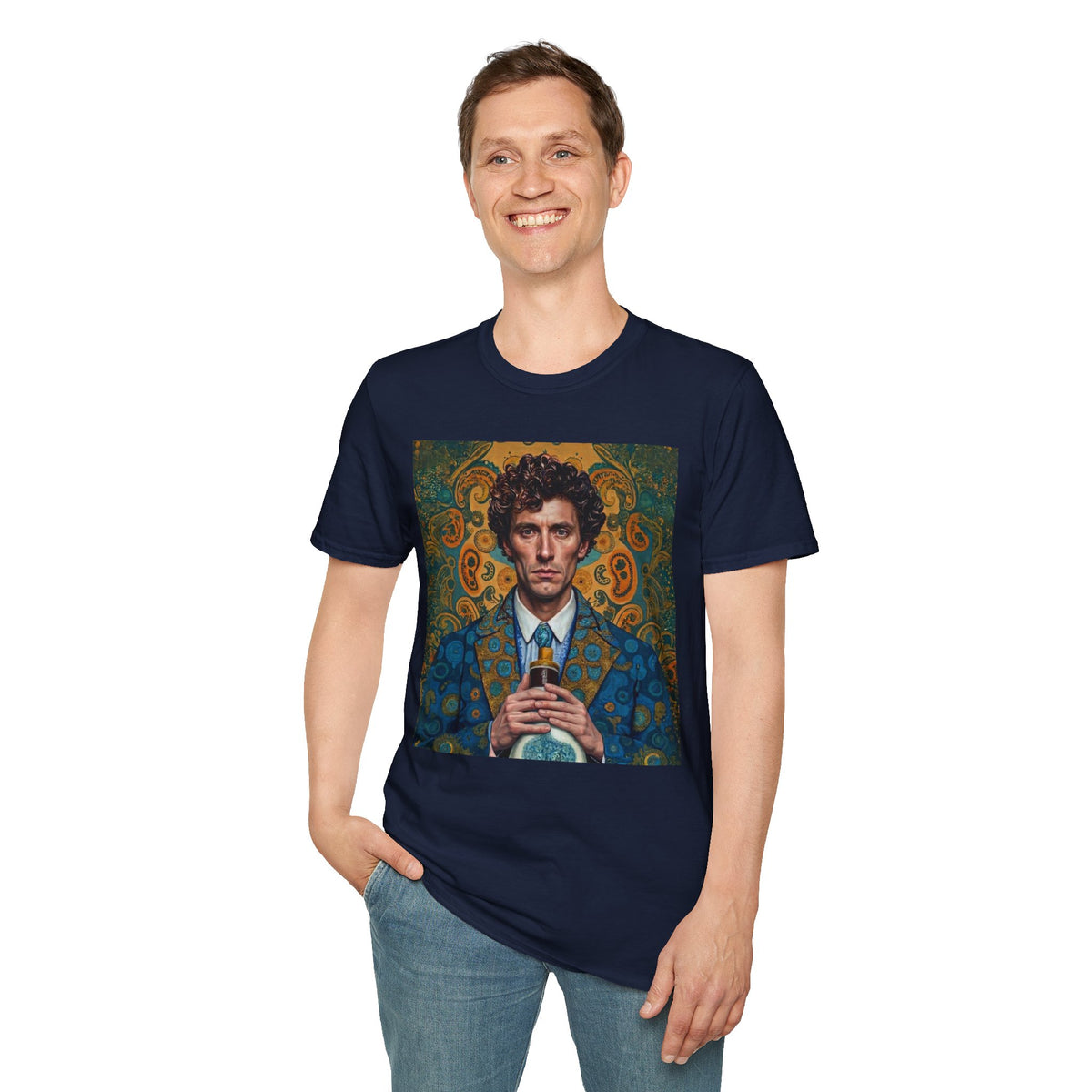 Portrait Art T-Shirt — Vintage Decorative Gentleman Illustration