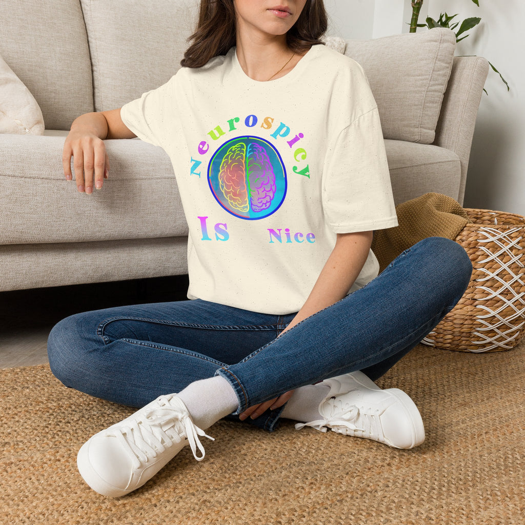 Neurospicy Rainbow Brain T‑Shirt — Colorful Science Apparel