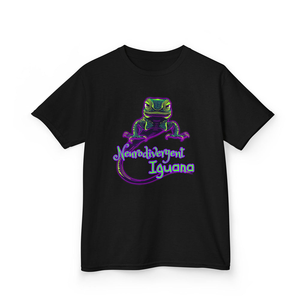 Kids Tee — Neon Chubby Iguana Graphic