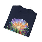 Sunrise Iguanas T-Shirt — Colorful Mountain Sunrise with Forest Trail