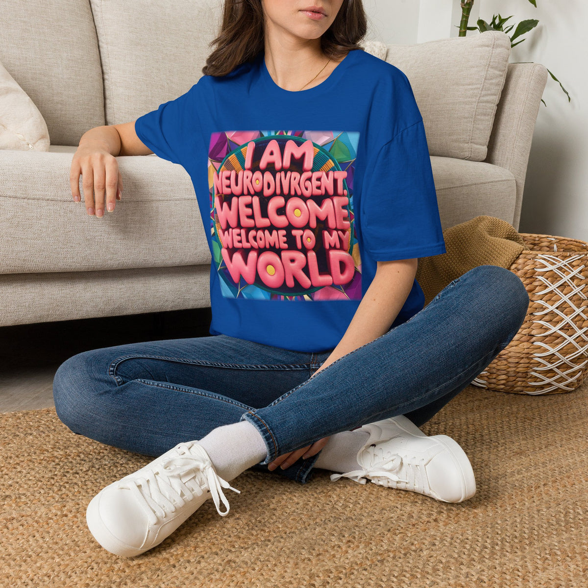 Neurodivergent Pride T-Shirt — “I Am Neurodivergent, Welcome to My World”
