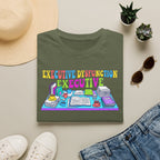 Executive Dysfunction T-Shirt — Colorful Desk Illustration