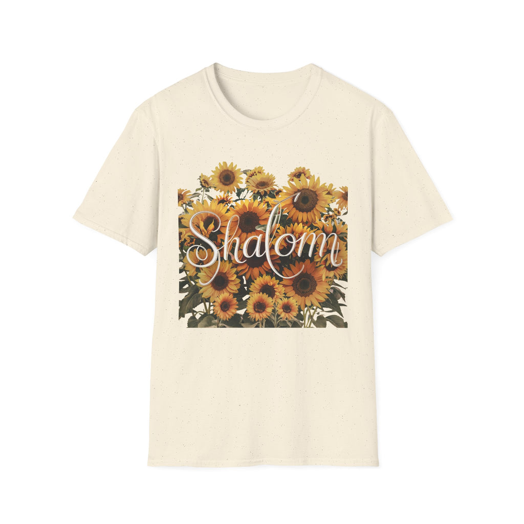 Shalom Sunflowers T-Shirt — Floral Peace Tee