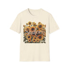 Shalom Sunflowers T-Shirt — Floral Peace Tee