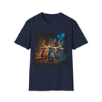 Cute Trio Bunny Graphic T-Shirt — Funny Easter Rabbit Cartoon Tee