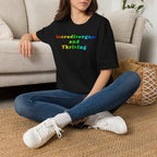 Neurodivergent and Thriving T-Shirt – Rainbow Pride Neurodiversity Tee