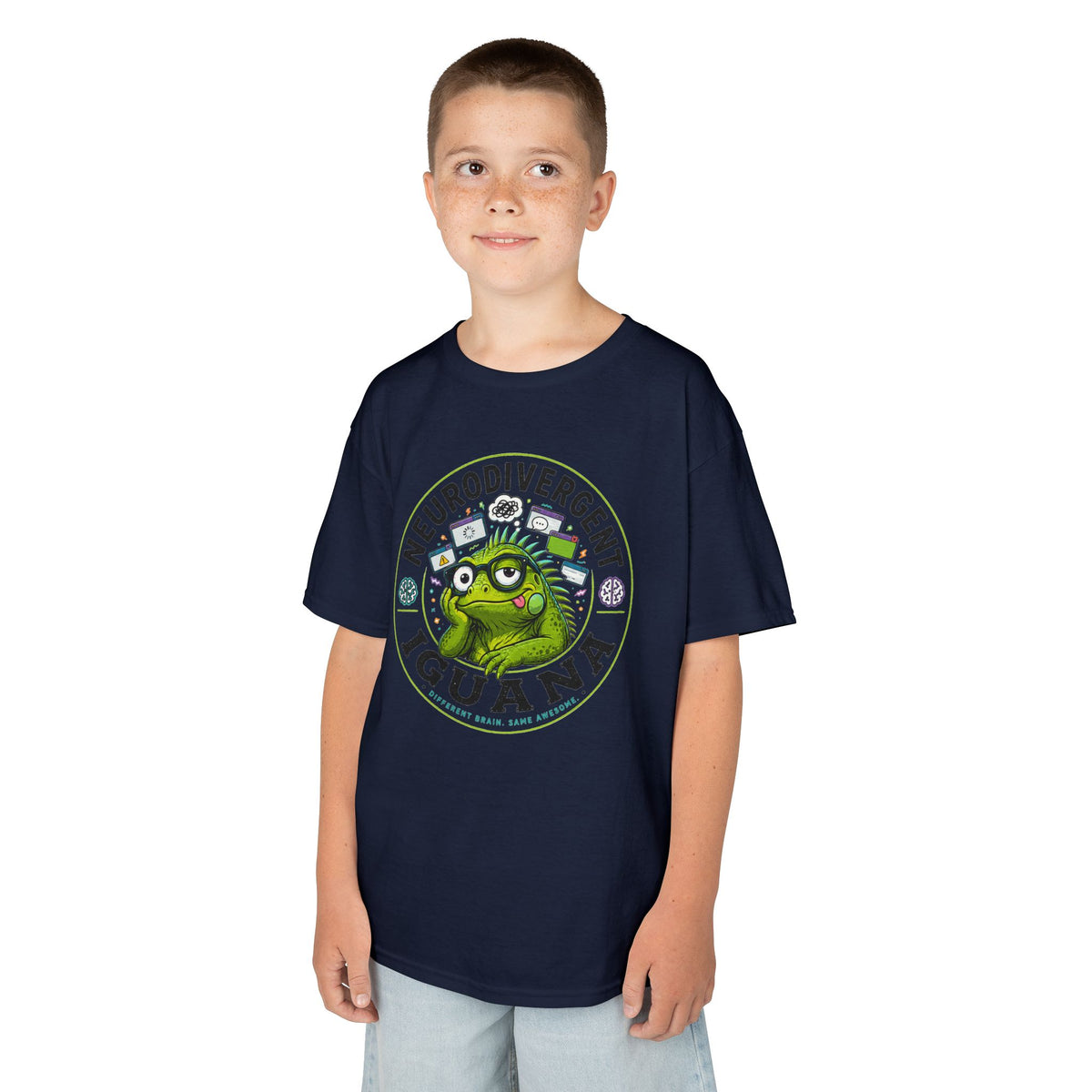 Neurodivergent Iguana Kids Tee