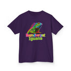 Kids T‑Shirt — Colorful "Neurodivergent Iguana" Graphic Tee