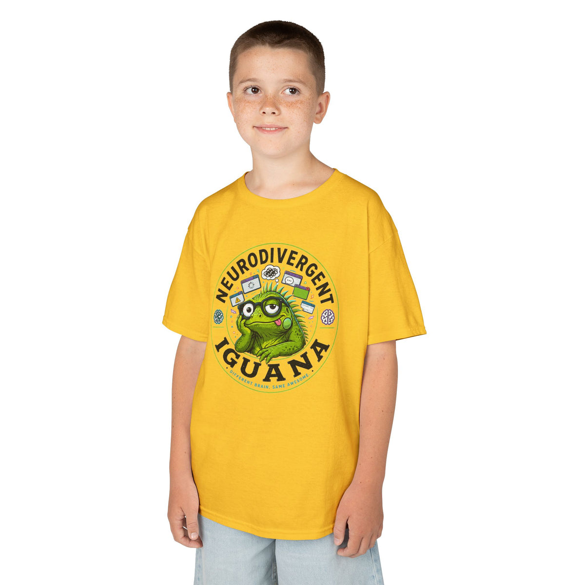 Neurodivergent Iguana Kids Tee