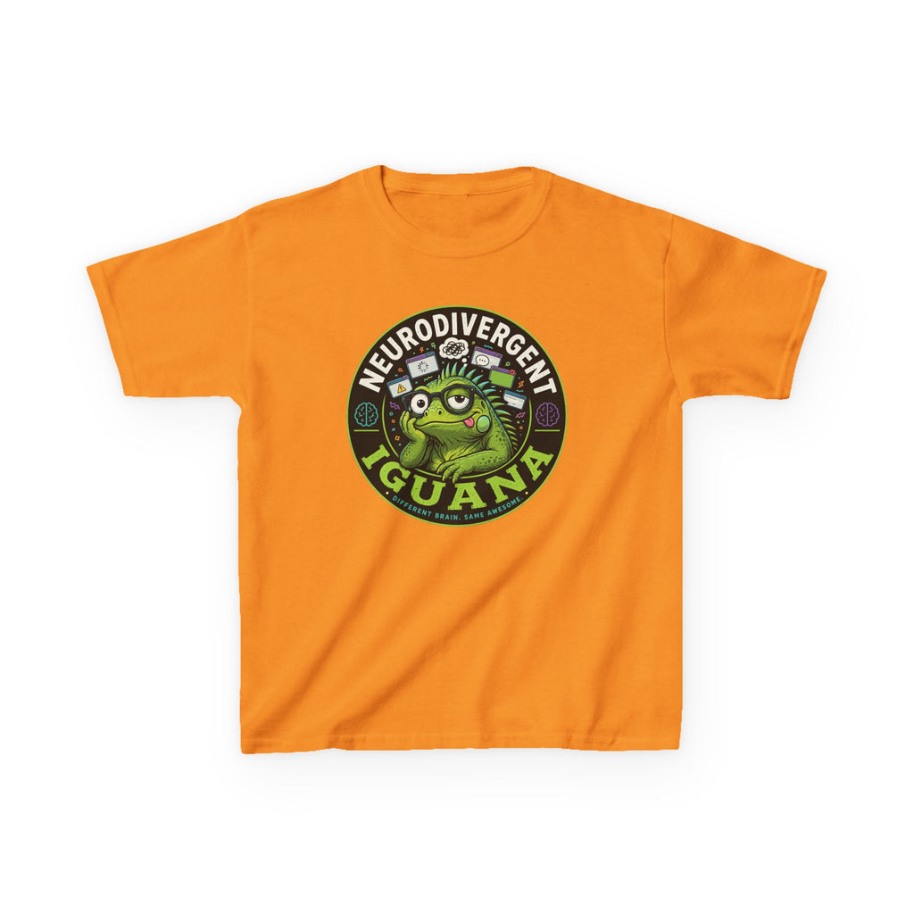 Kids T‑Shirt — "Neurodivergent Iguana" Graphic Tee