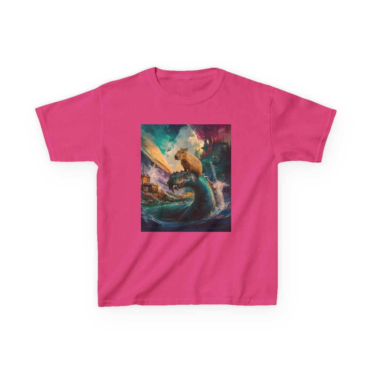 Kids T-Shirt — Colorful Surfing Bear Adventure Graphic Tee