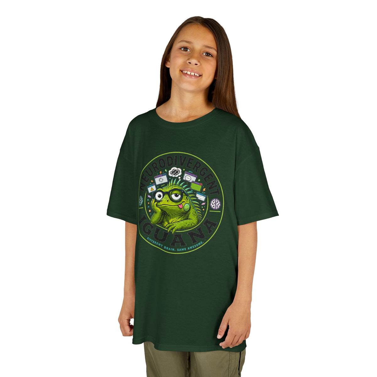 Neurodivergent Iguana Kids Tee