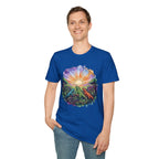 Sunrise Iguanas T-Shirt — Colorful Mountain Sunrise with Forest Trail