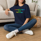 Neurodivergent and Thriving T-Shirt – Rainbow Pride Neurodiversity Tee