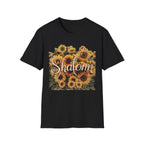 Shalom Sunflowers T-Shirt — Floral Peace Tee