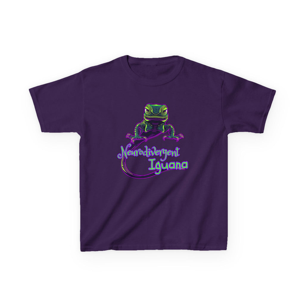 Kids Tee — Neon Chubby Iguana Graphic