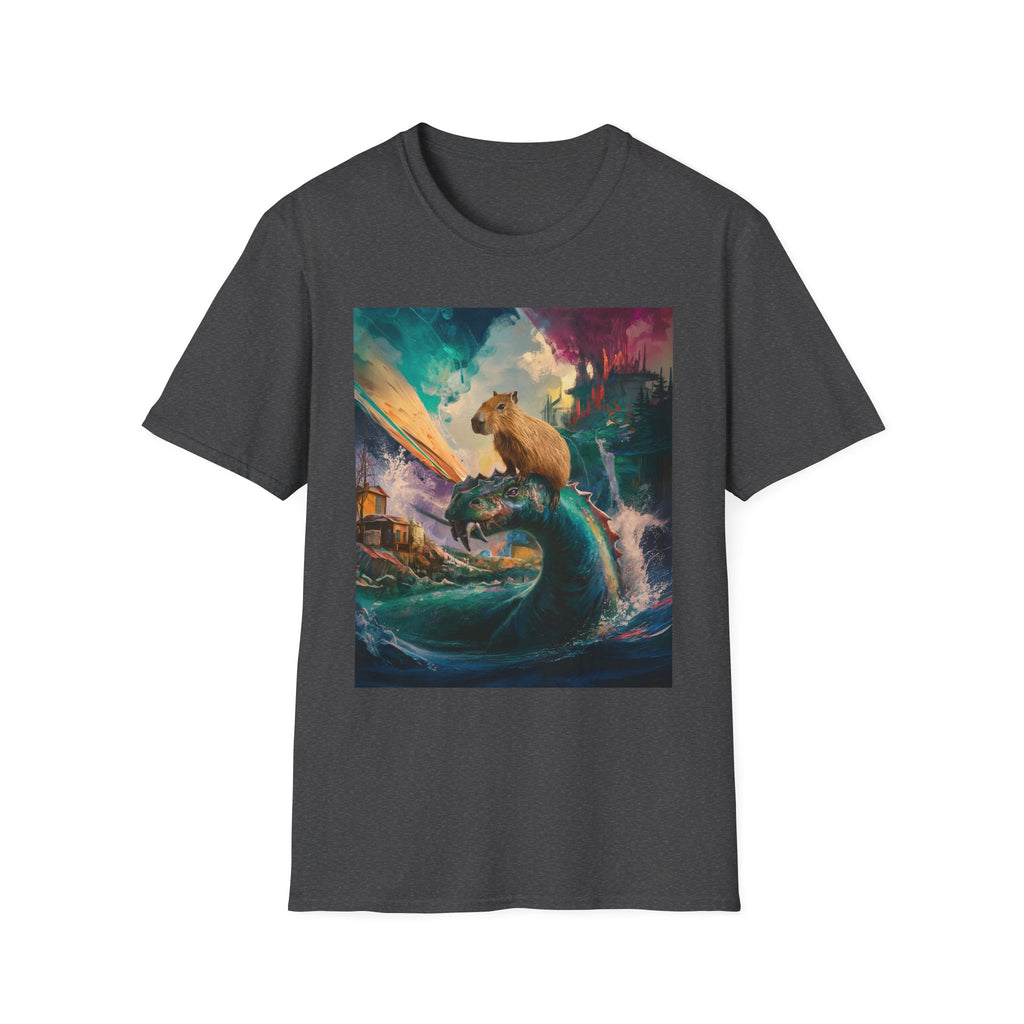 Capybara & Serpent Fantasy T-Shirt — Whimsical Nature Art Tee