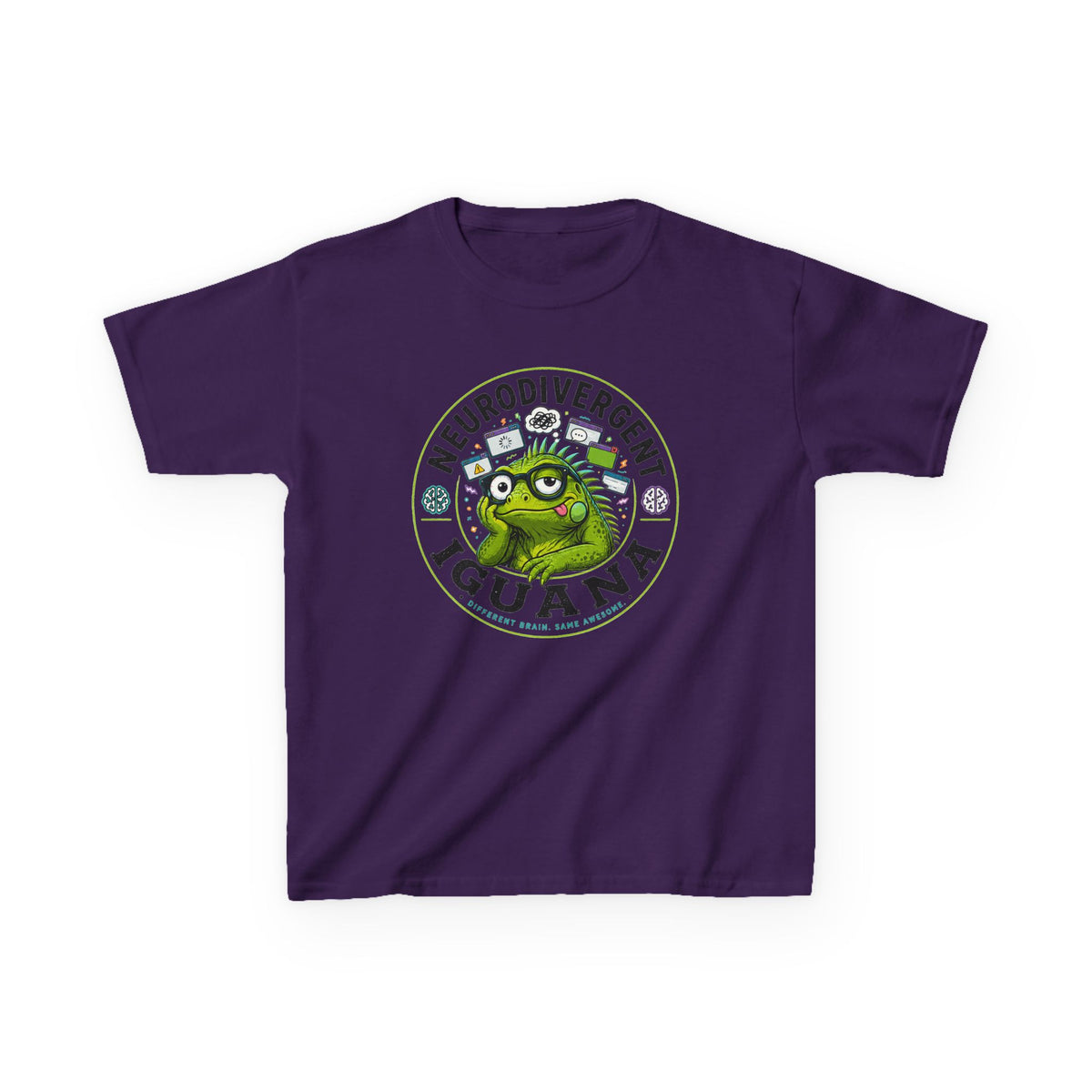 Neurodivergent Iguana Kids Tee