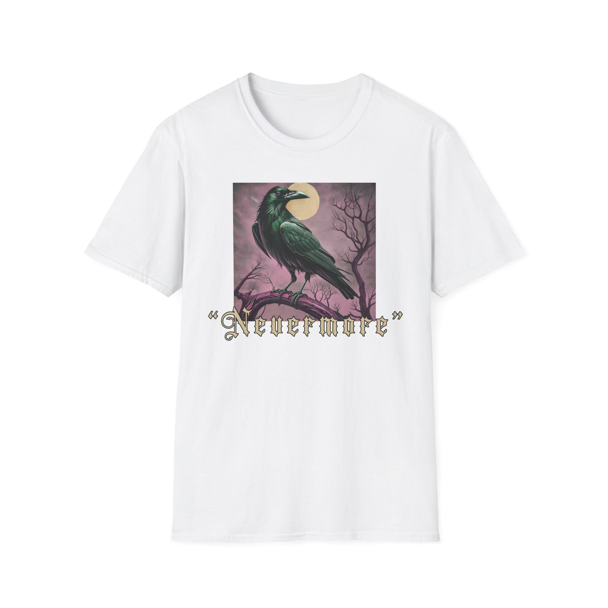 Raven Moon T‑Shirt — Gothic Crow Art Tee