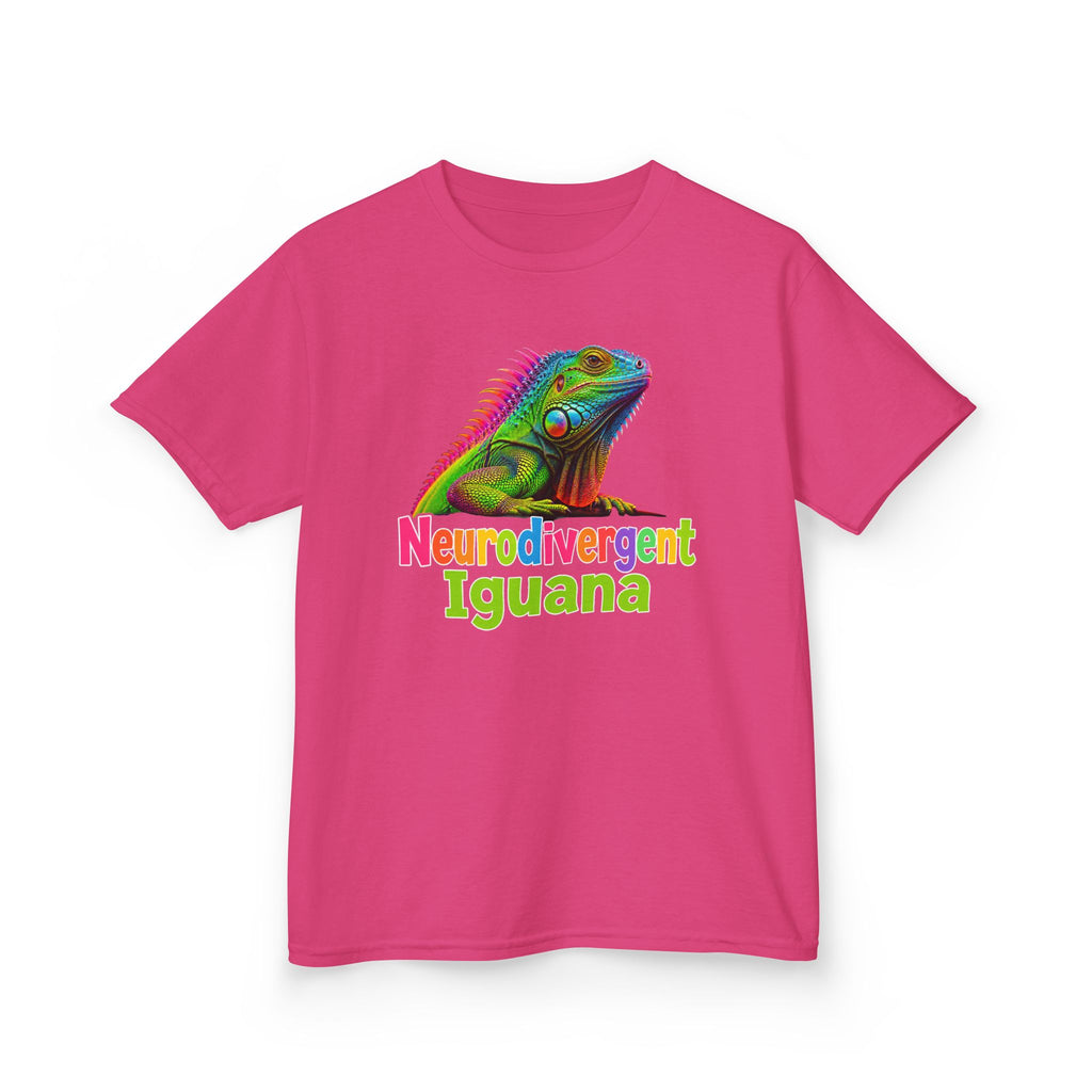 Kids T‑Shirt — Colorful "Neurodivergent Iguana" Graphic Tee