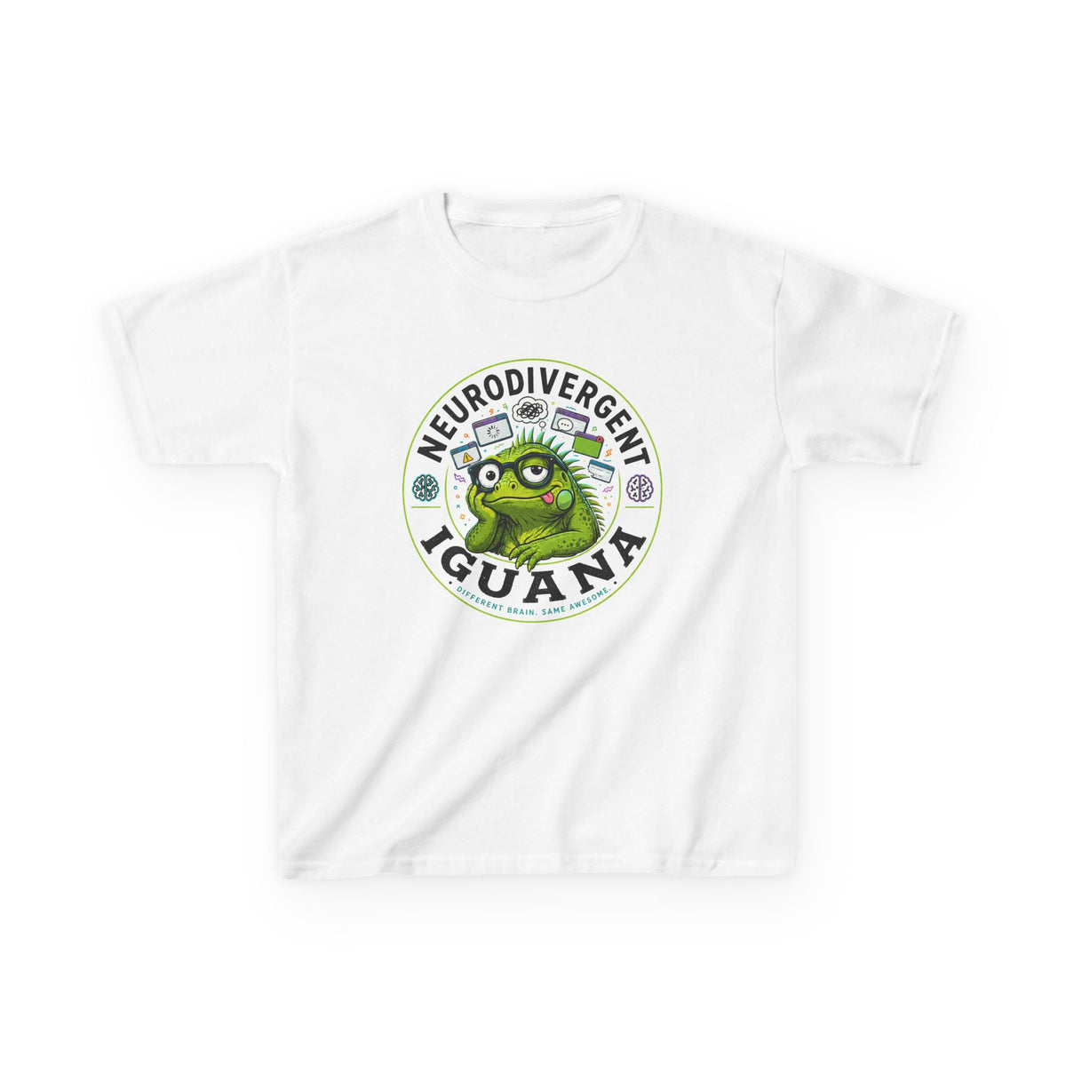 Neurodivergent Iguana Kids Tee