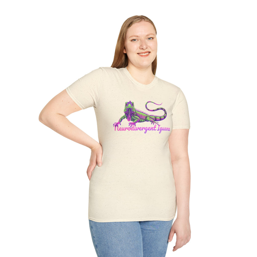 Neurodivergent Iguana T-Shirt — Colorful Pride Lizard Tee