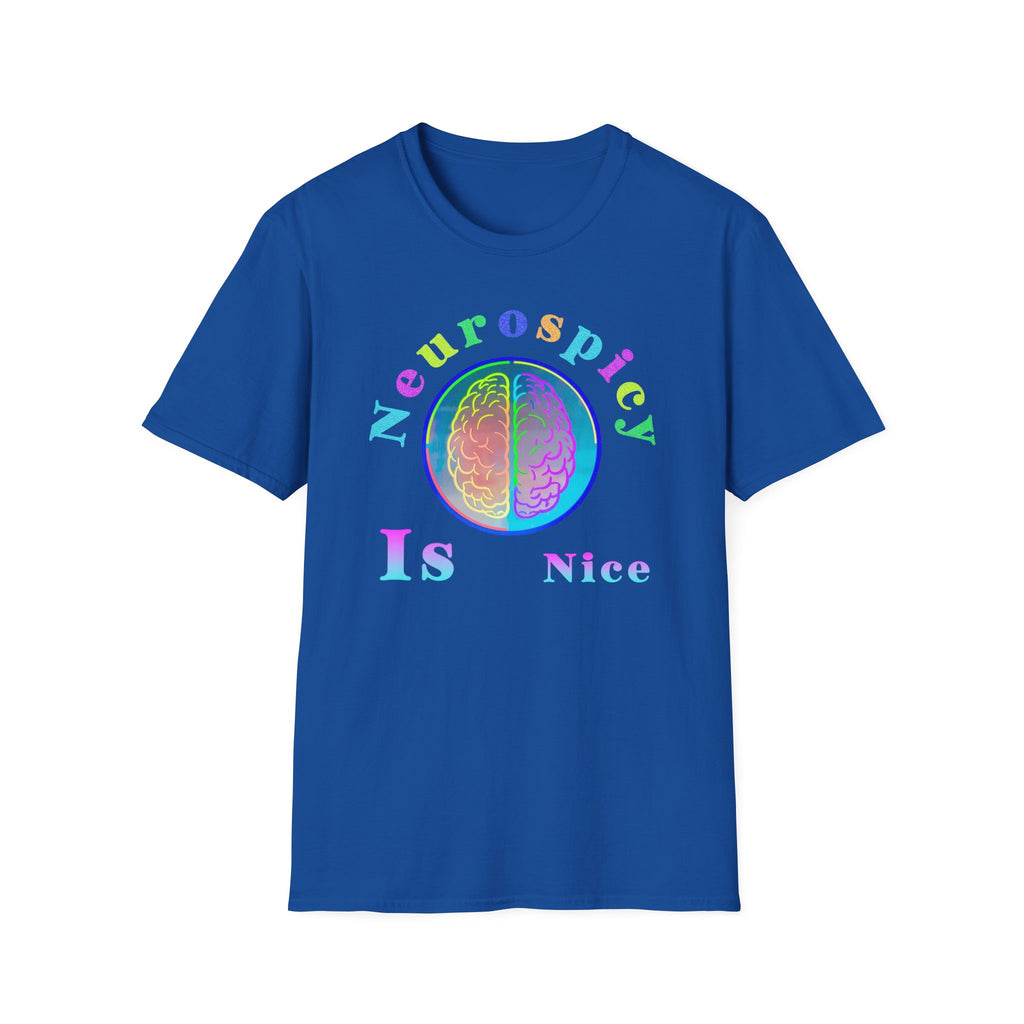 Neurospicy Rainbow Brain T‑Shirt — Colorful Science Apparel