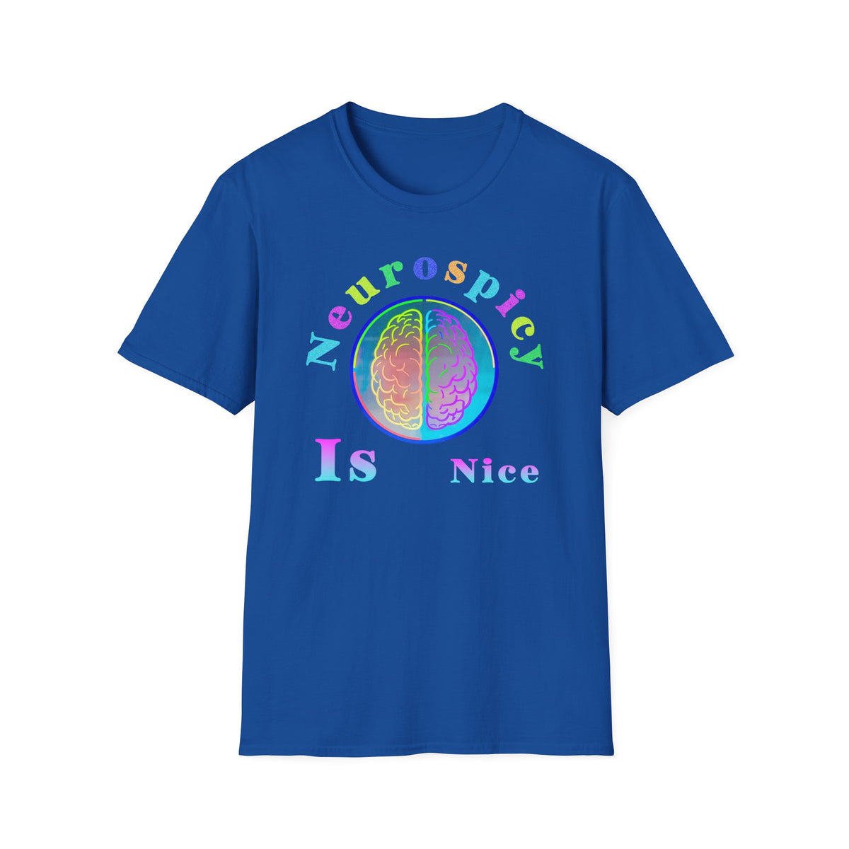 Neurospicy Rainbow Brain T‑Shirt — Colorful Science Apparel