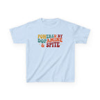 Kids T‑Shirt – "Powered by Dopamine & Spite" Retro Graphic Tee