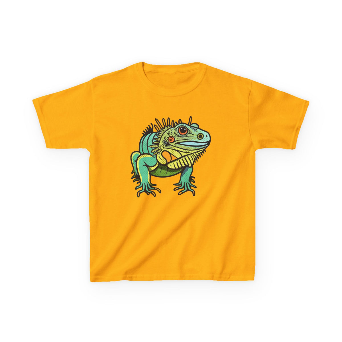 Kids Iguana T-Shirt — Colorful Tropical Reptile Tee for Boys & Girls