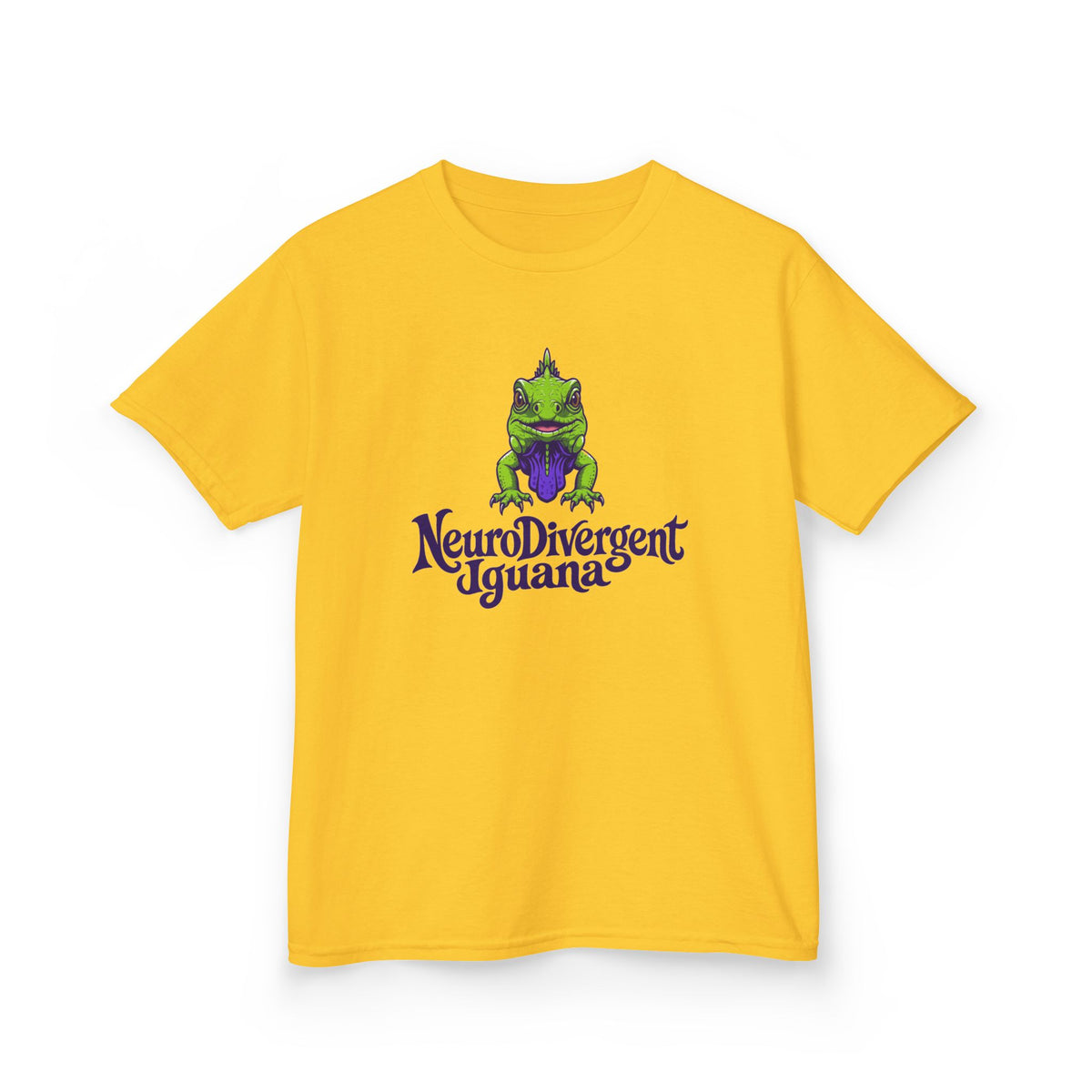Kids Tee — 'NeuroDivergent Iguana' Graphic