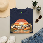 Neurodivergent & Thriving Tee — Retro Sunset Palm Graphic T-Shirt