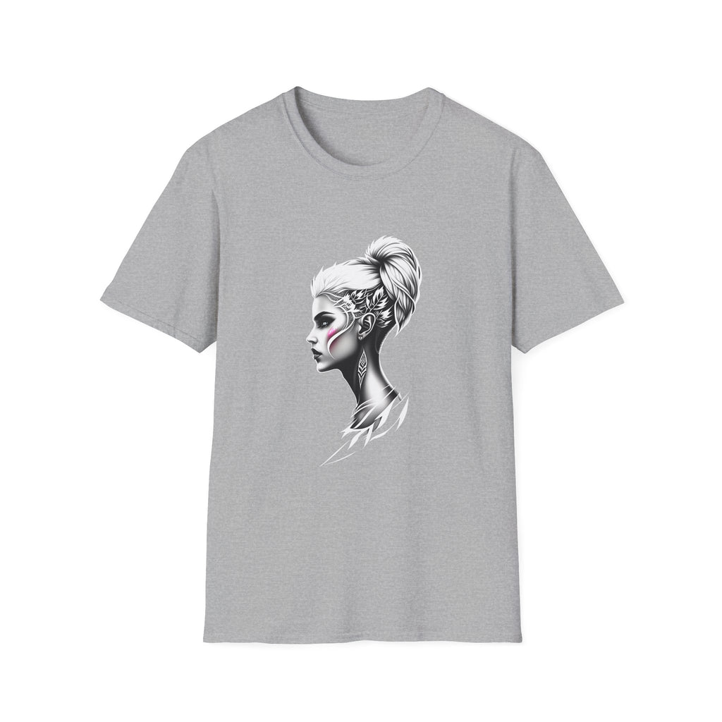 Women’s Portrait Tee — Artistic Side Profile Face Graphic T-Shirt