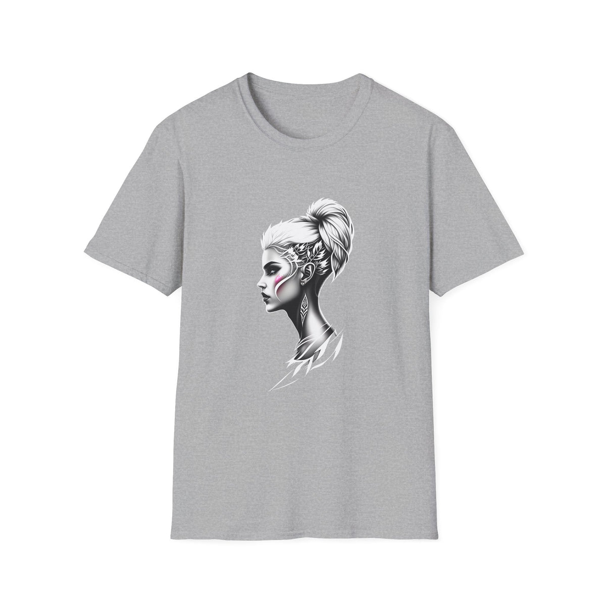 Women’s Portrait Tee — Artistic Side Profile Face Graphic T-Shirt