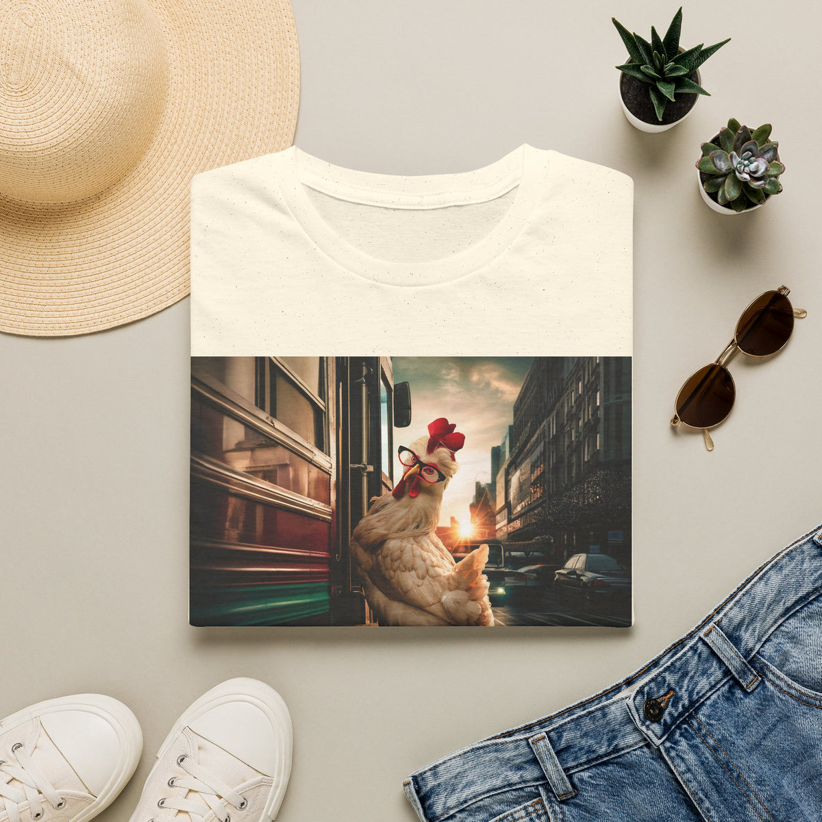 Chicken Life Graphic T‑Shirt — Funny Urban Chicken Design