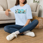 Surfing Bear T-Shirt — Vintage Triptych Wave Art Tee