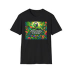 Autism Awareness T-Shirt — 'I Love Music, I Hear Headphones' Floral Design