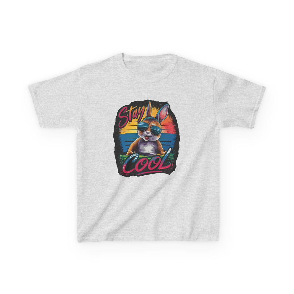 Kids T-Shirt — "Stay Cool" Sunglasses Cat Retro Graphic Tee