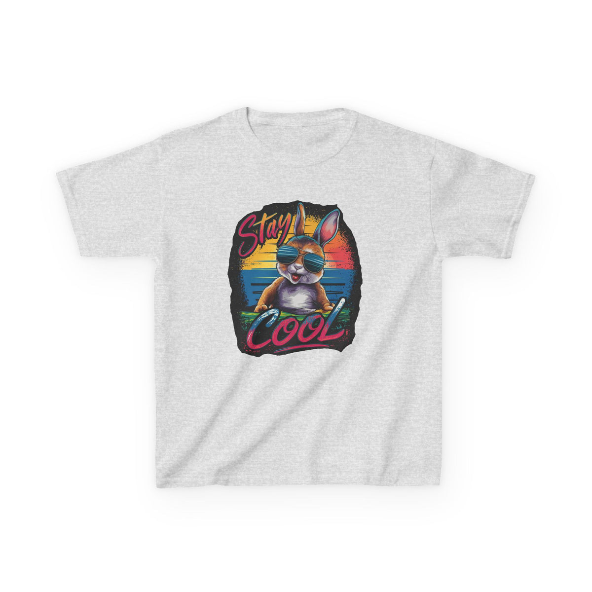 Kids T-Shirt — "Stay Cool" Sunglasses Cat Retro Graphic Tee