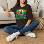 Autism Awareness T-Shirt — 'I Love Music, I Hear Headphones' Floral Design