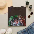 Astronaut Chickens Graphic Tee — Retro Space Vet Tech Chickens T‑Shirt