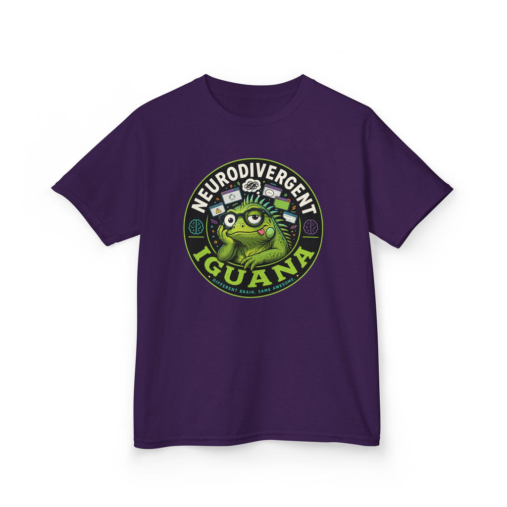 Kids T‑Shirt — "Neurodivergent Iguana" Graphic Tee